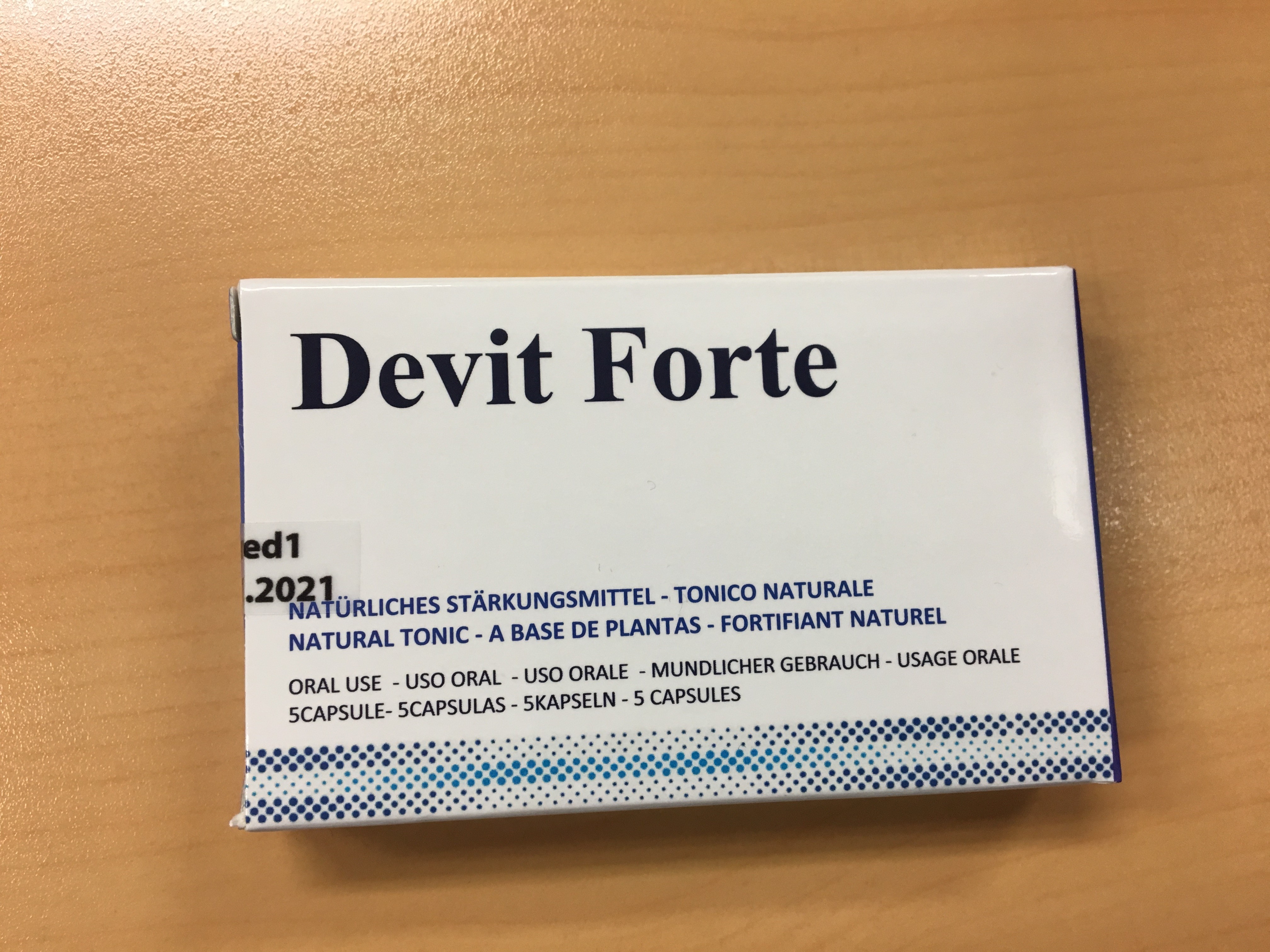 Billede af det ulovlige produkt: Devit Forte