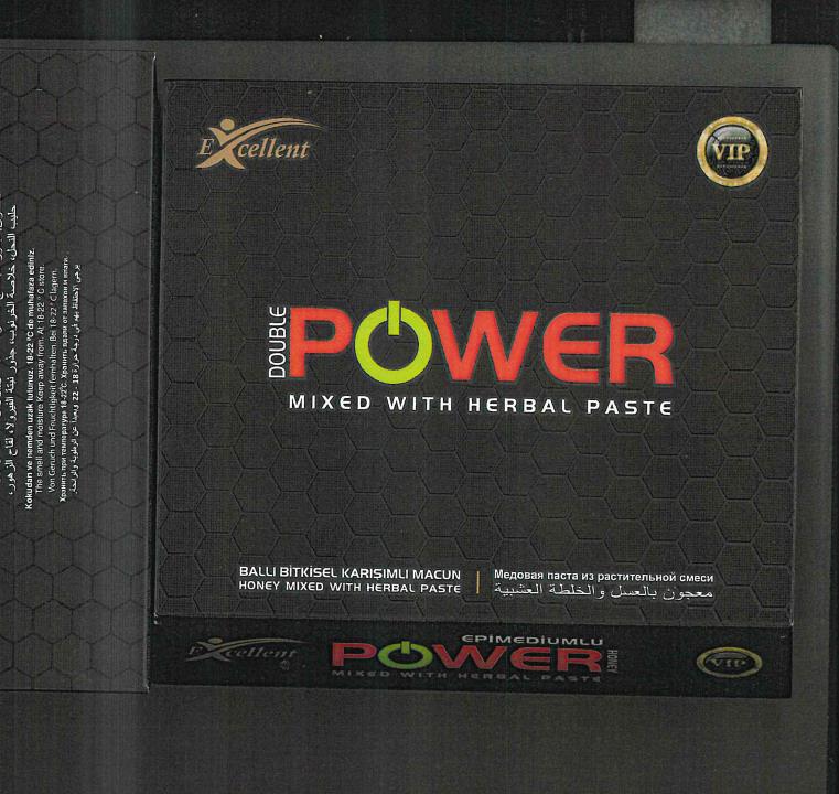 Image of the illigal product: Double Power Mixed With Herbal Paste (sachet)