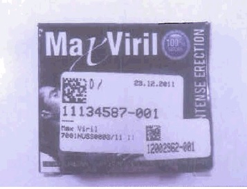 Image of the illigal product: MaxViril (blå kapsler)