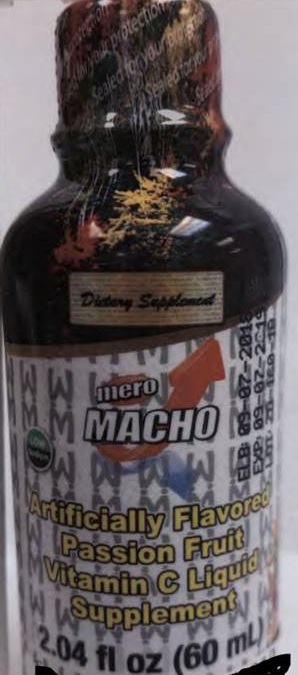 Image of the illigal product: Mero Macho Artificial Passion Fruit Vit. C suppl.