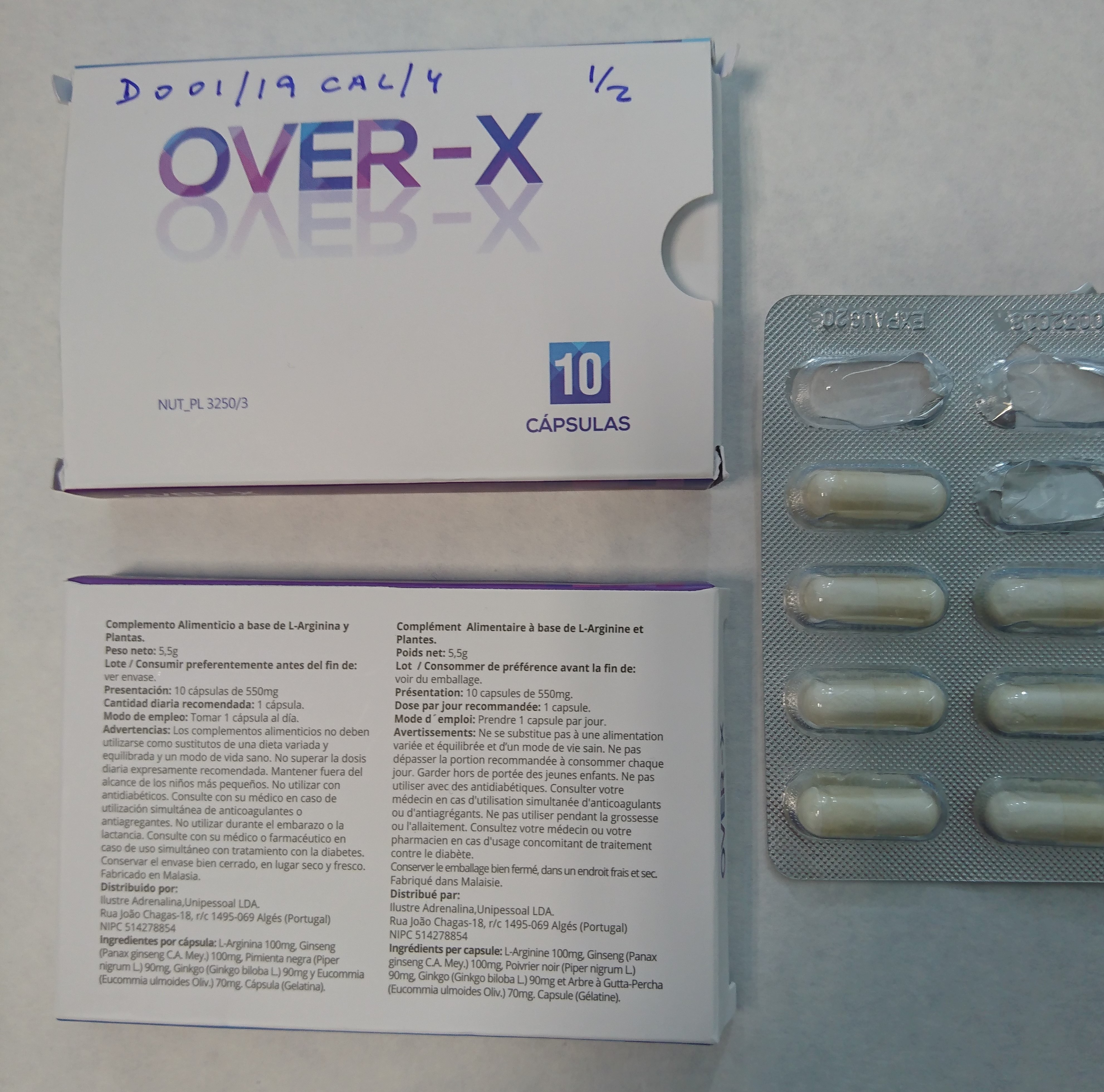Image of the illigal product: Over-X