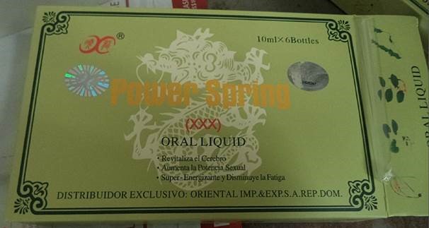 Billede af det ulovlige produkt: Power Spring (XXX) Oral Liquid