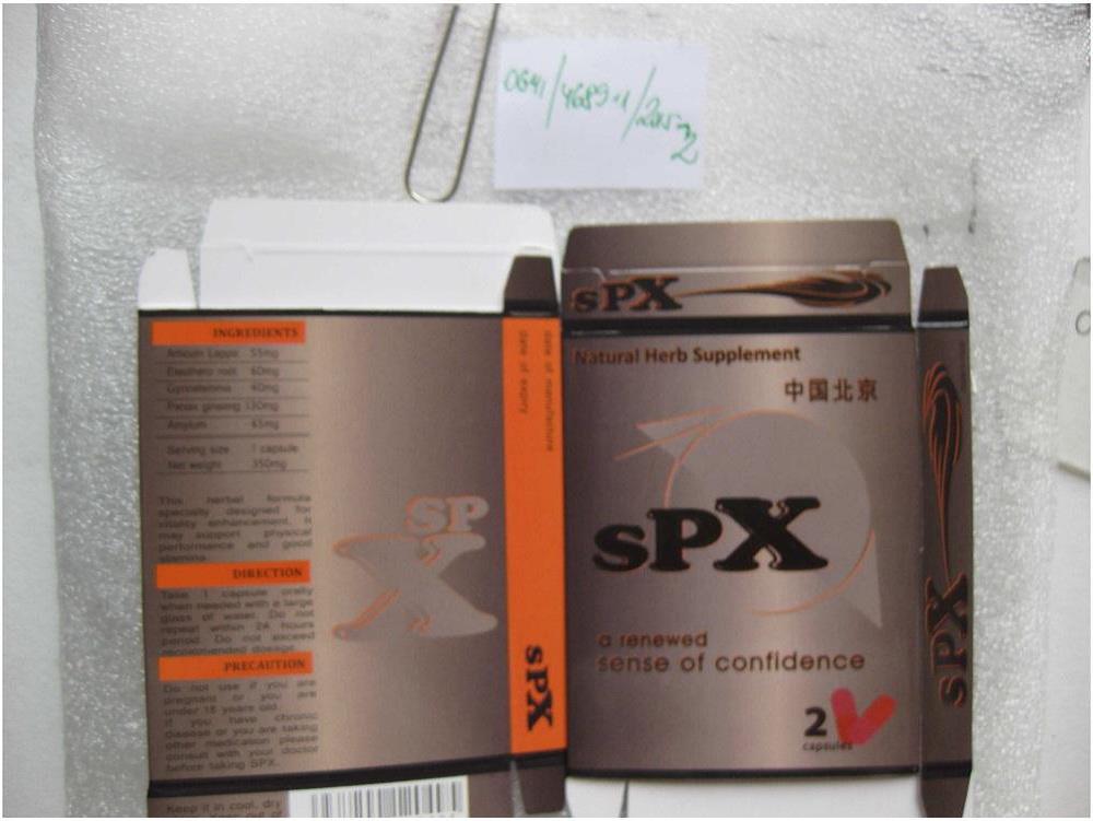 Billede af det ulovlige produkt: SPX