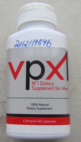 Billede af det ulovlige produkt: VpXL N°1 Dietary Supplement for men 