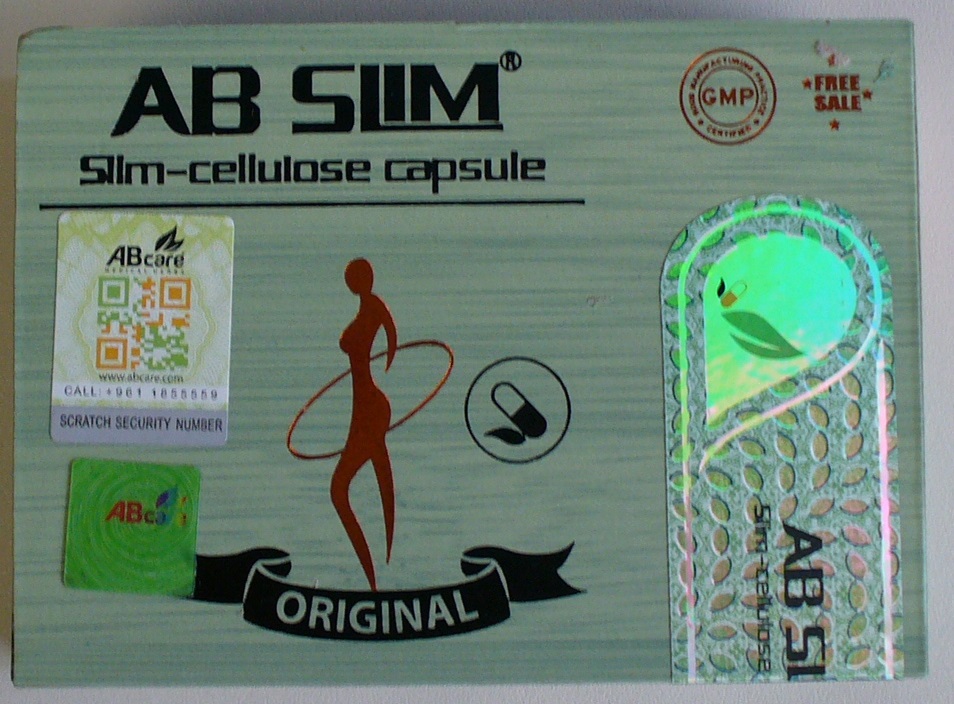 Billede af det ulovlige produkt: AB Slim Slim-cellulose Capsule
