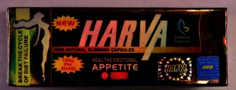 Billede af det ulovlige produkt: HARVA Slimming Capsule