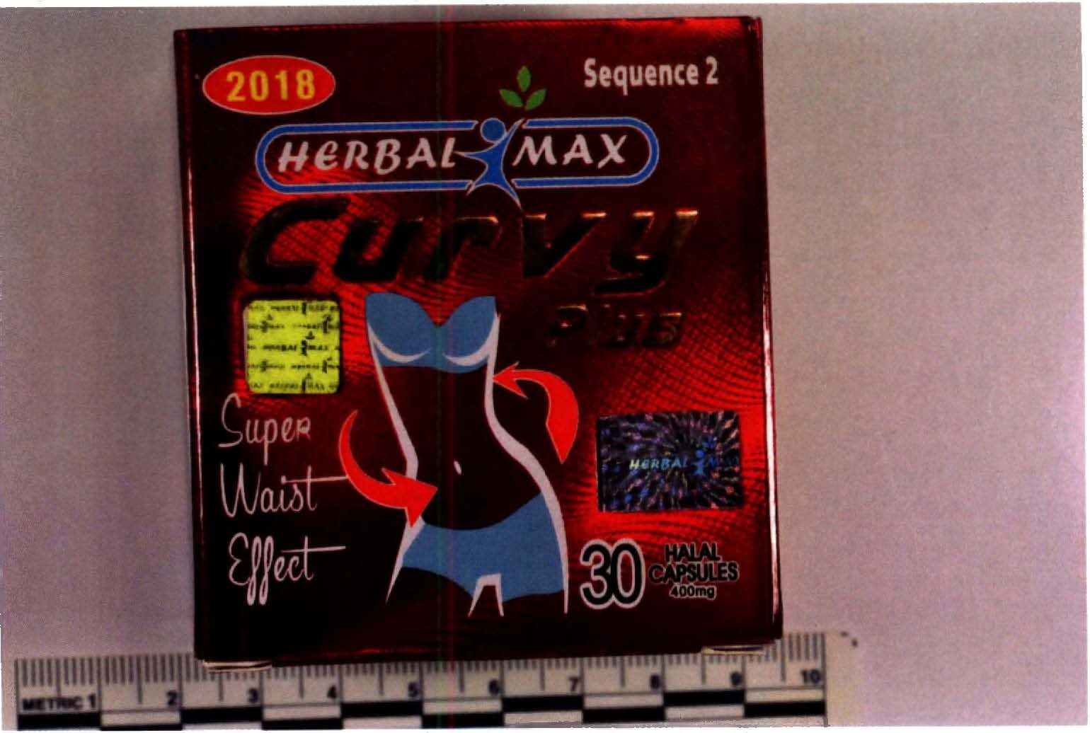 Billede af det ulovlige produkt: Herbal Max Curvy Plus