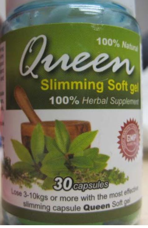 Billede af det ulovlige produkt: Queen Slimming Soft Gel